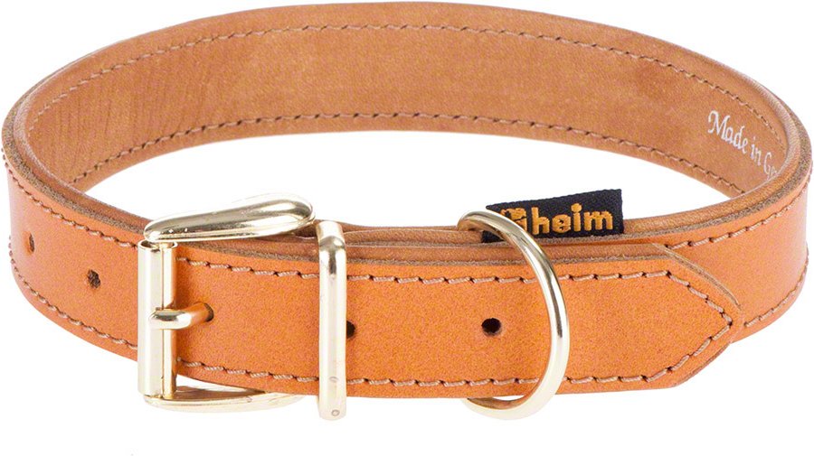 Heim Lederhalsband Buffalo, cognac - Größe 60: 45 - 55 cm Halsumfang