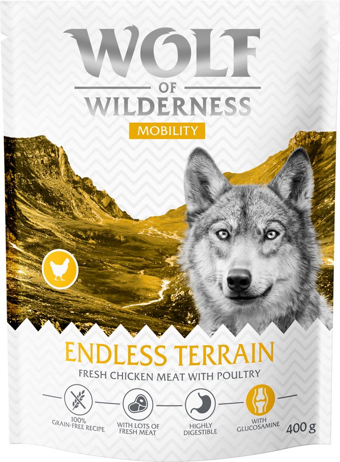 Wolf of Wilderness "Explore The Endless Terrain" Mobility - getreidefrei - 400 g: neue Rezeptur