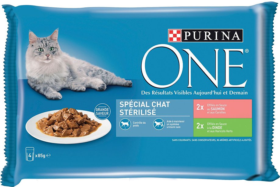 Sparpaket PURINA ONE 8 x 85 g - Sterilcat Lachs und Truthahn