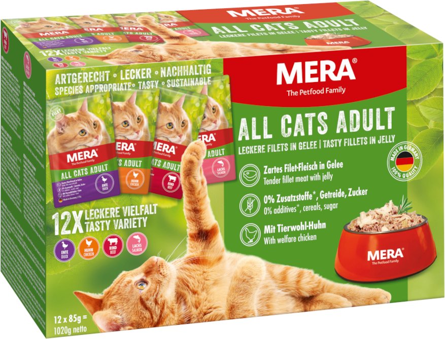 mera Cats Adult Mixpaket 12 x 85g - Sparpaket: 24 x 85 g