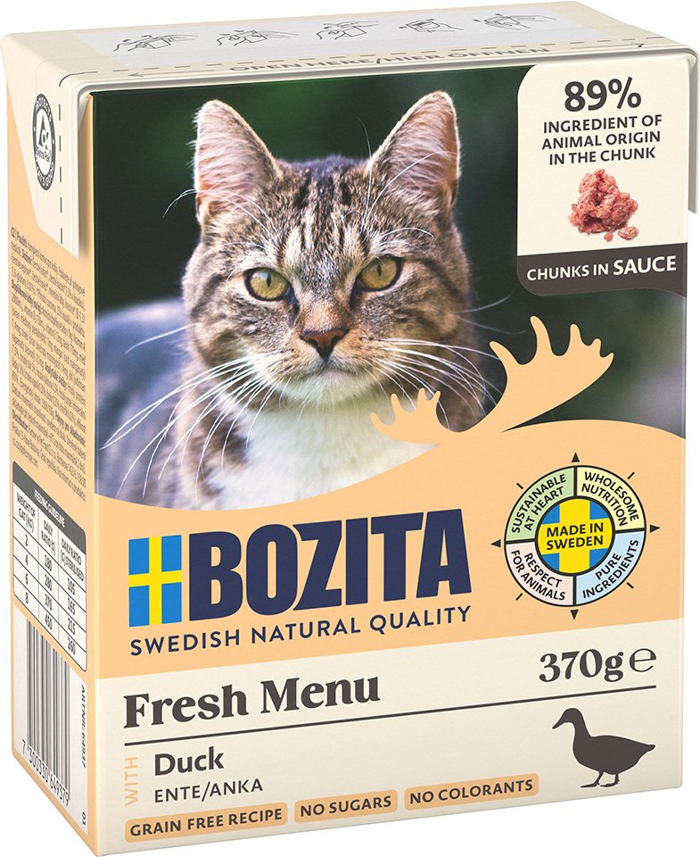 Thumbnail - Bozita Tetra Häppchen in Soße 6 x 370 g - mit Ente