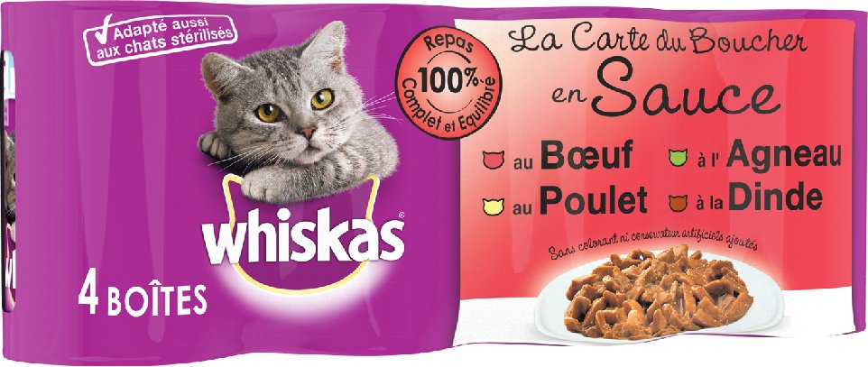 Thumbnail - Sparpaket Whiskas La Carte 24 x 390 / 400 g - des Metzgers in Sauce (24 x 400 g)