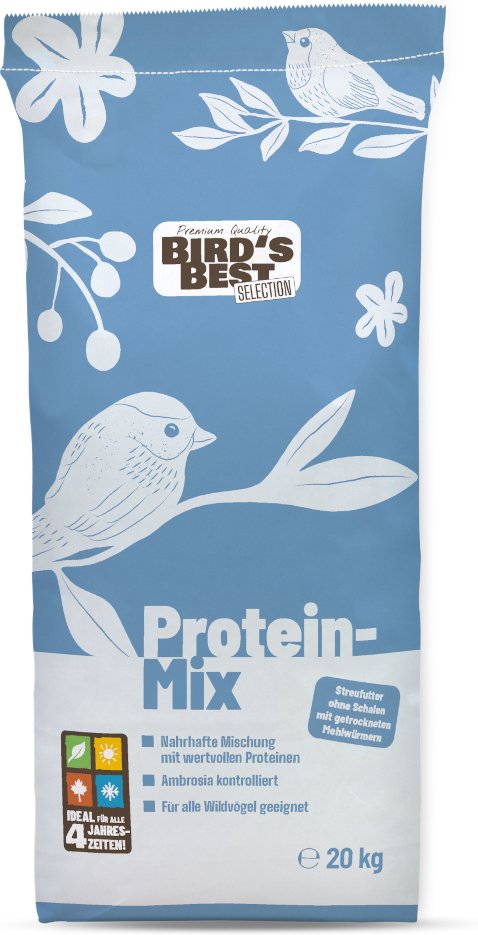 Bird´s Best Streufutter ohne Schalen mit Mehlwürmern - 20 kg