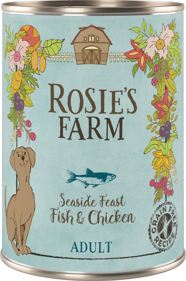Sparpaket Rosie's Farm Adult 24 x 400 g - Fisch & Huhn