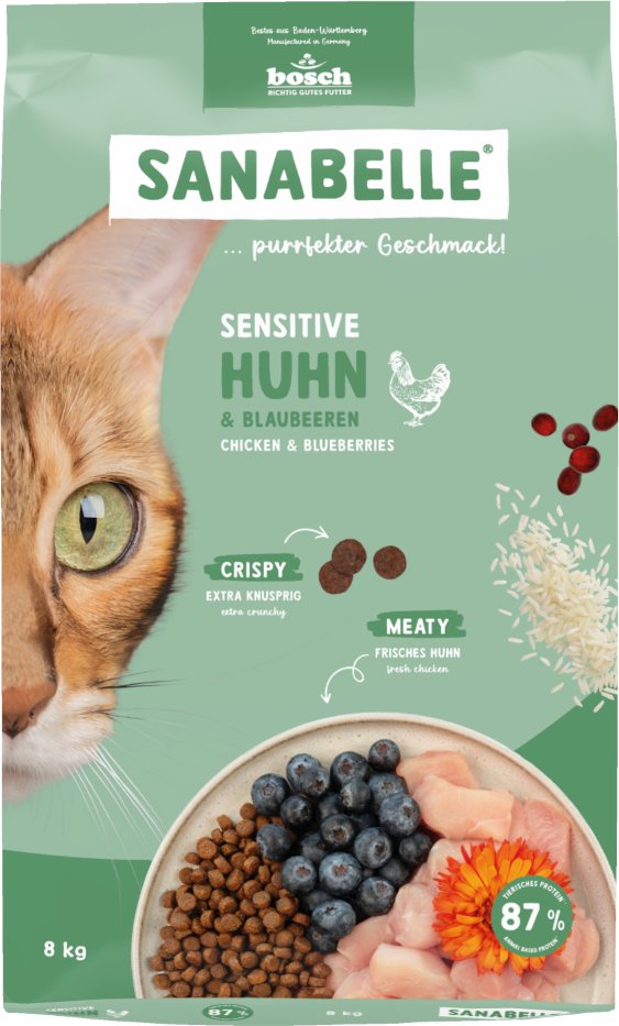 Sanabelle Sensitive Huhn & Blaubeeren - 8 kg