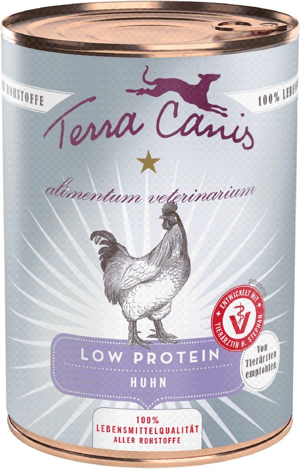 Sparpaket Terra Canis Alimentum Veterinarium Low Protein 12 x 400 g - Huhn