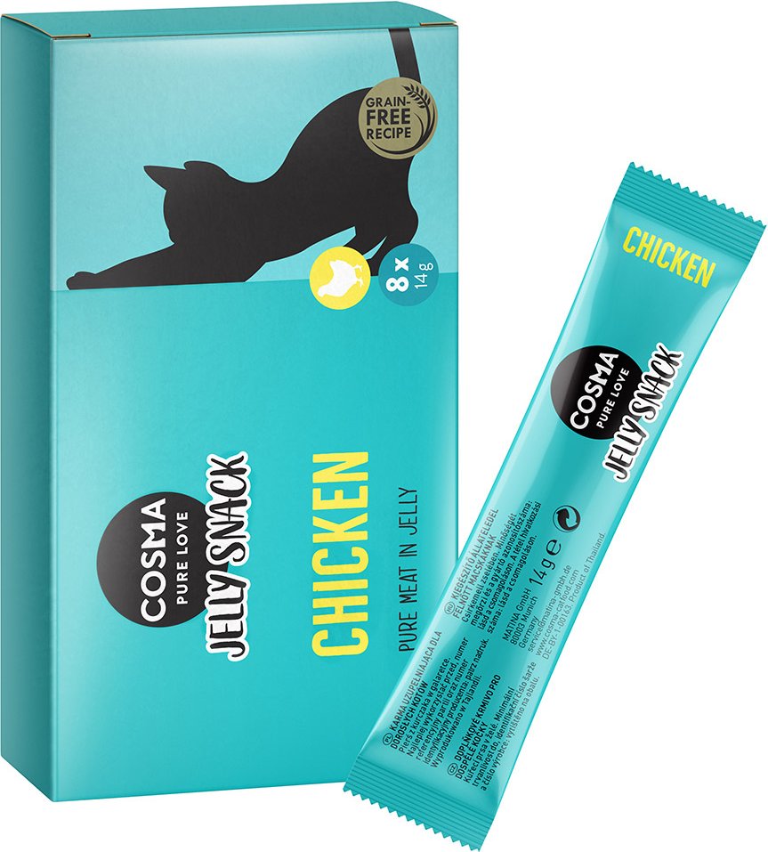 Sparpaket Cosma Jelly Snack 24 x 14 g - Hühnchenbrust