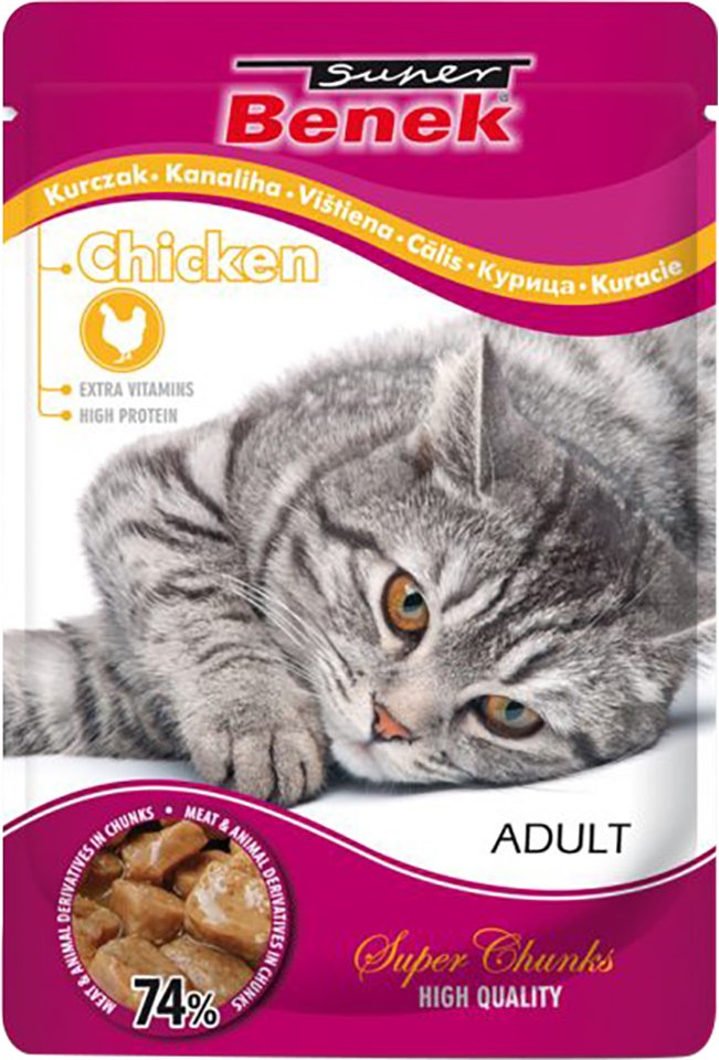 Super Benek Super Chunks 24 x 100 g - Huhn in Sauce