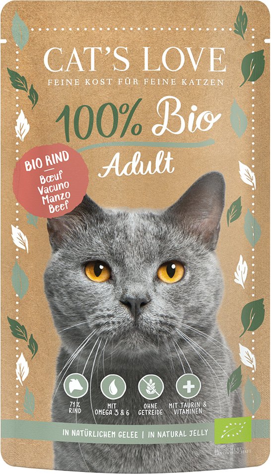 Cat's Love Bio 6 x 100 g - Bio-Rind