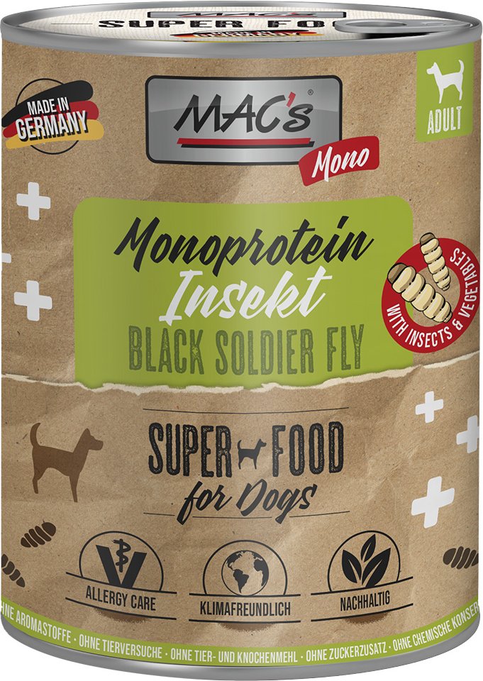 Sparpaket MAC's Monoprotein Insekten & Superfood 24 x 750 g - Insekten