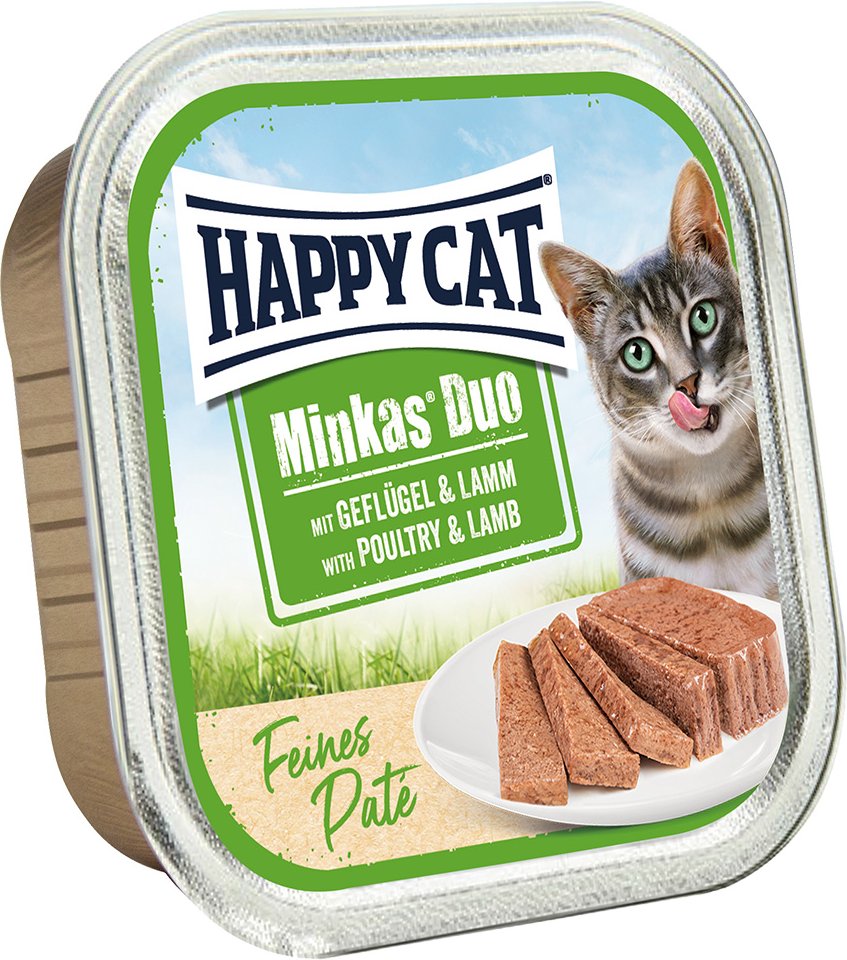 Happy Cat Minkas Duo Feines Paté - Geflügel & Lamm 16 x 100 g