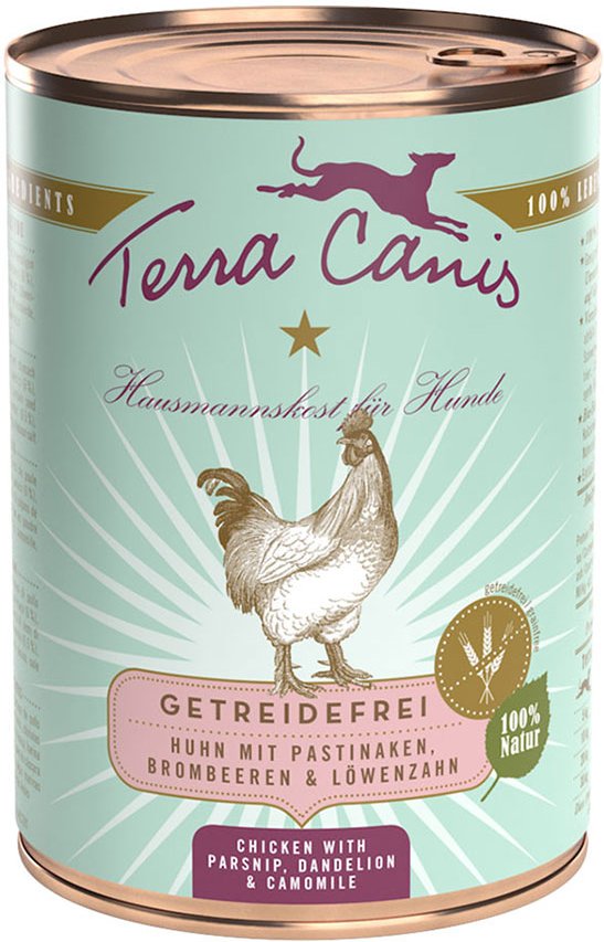 Thumbnail - Sparpaket Terra Canis Getreidefrei 12 x 400 g - Hühn mit Pastinaken, Löwenzahn und Brombeeren