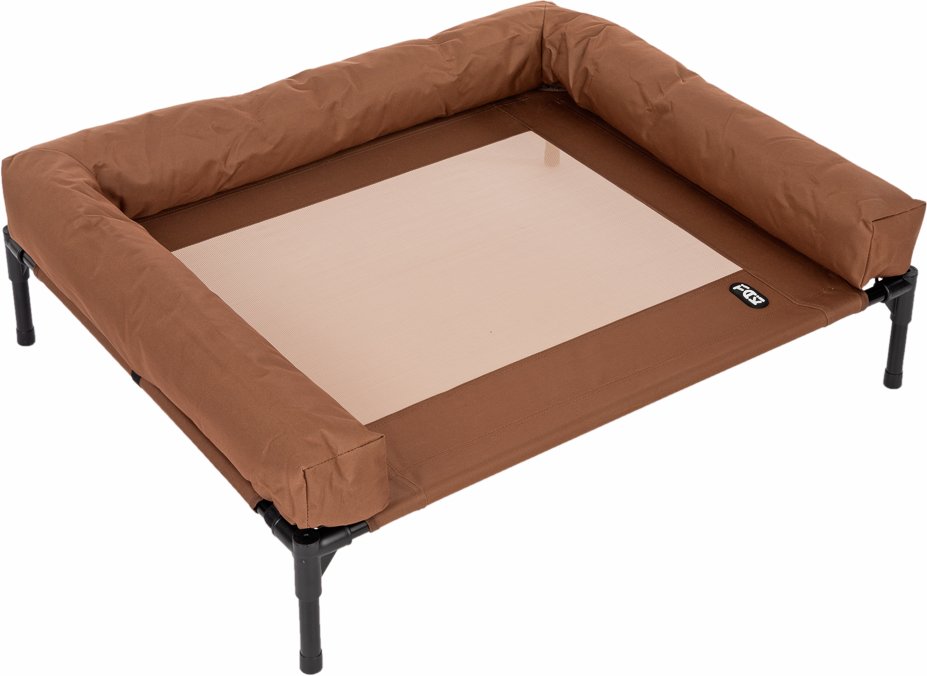 TIAKI Hundesofa Sun - Größe L: L 91 x B 76 x H 18 cm (creme / braun)