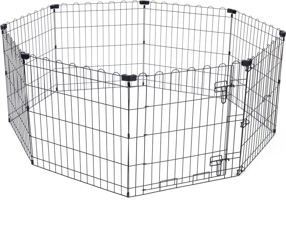 TIAKI Welpenfreilauf aus Metall - Größe S: 8 Paneele à B 61 x H 64 cm