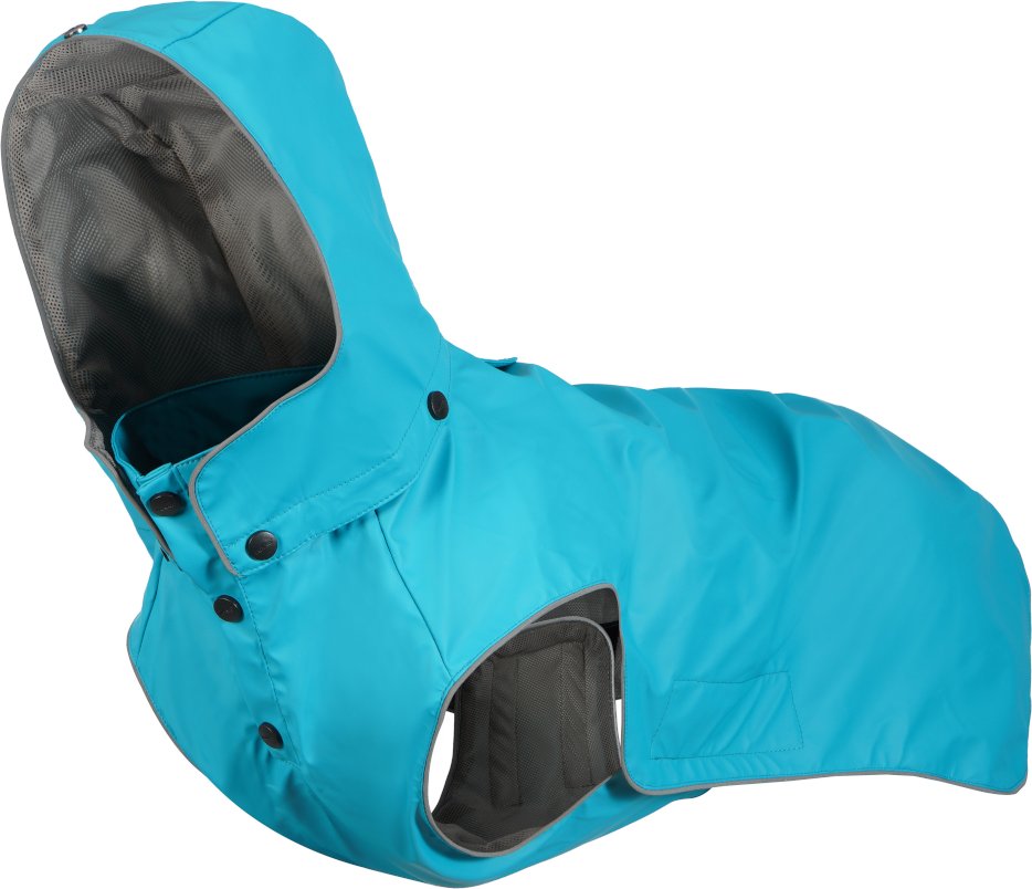 Rukka Stream Regenmantel, ozeanblau - ca. 40 cm Rückenlänge