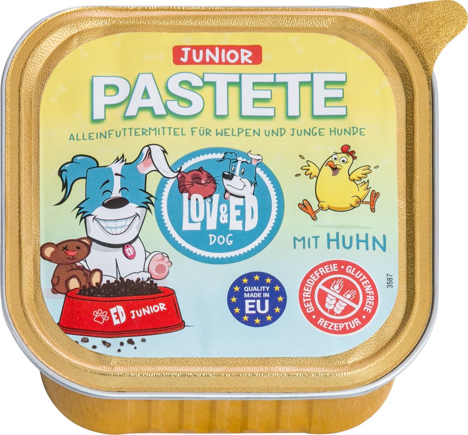 Lov & Ed Pastete 12 x 150 g - Junior mit Huhn