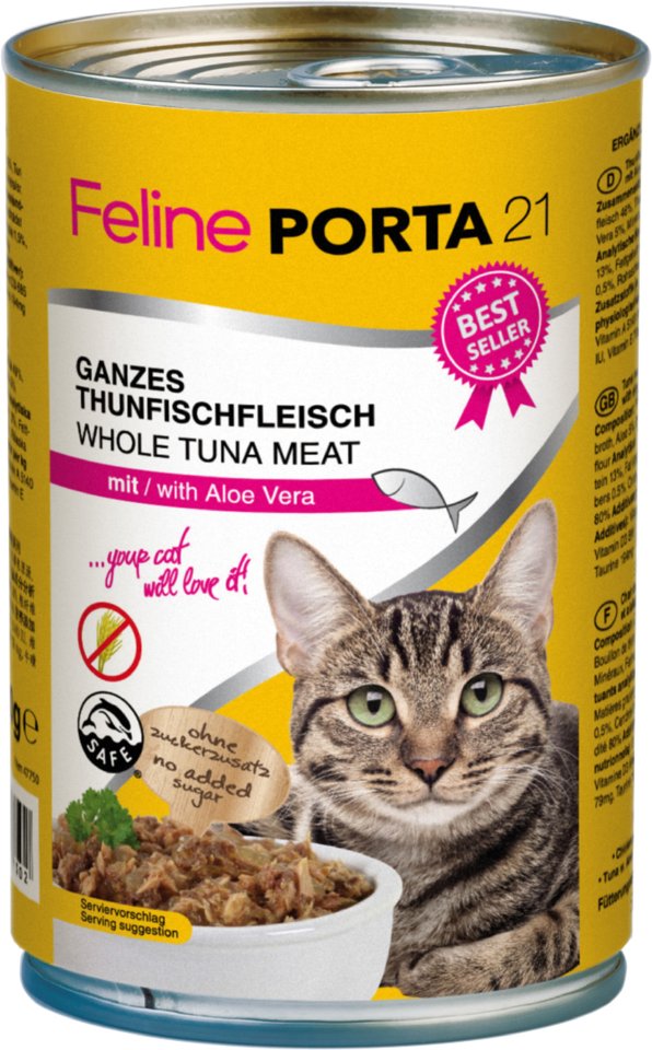 Sparpaket Feline Porta 12 x 400 g - Thunfisch mit Aloe (getreidefrei)