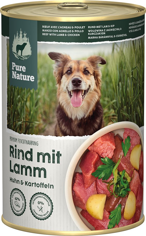 Pure Nature Adult 6 x 400 g - Rind mit Lamm