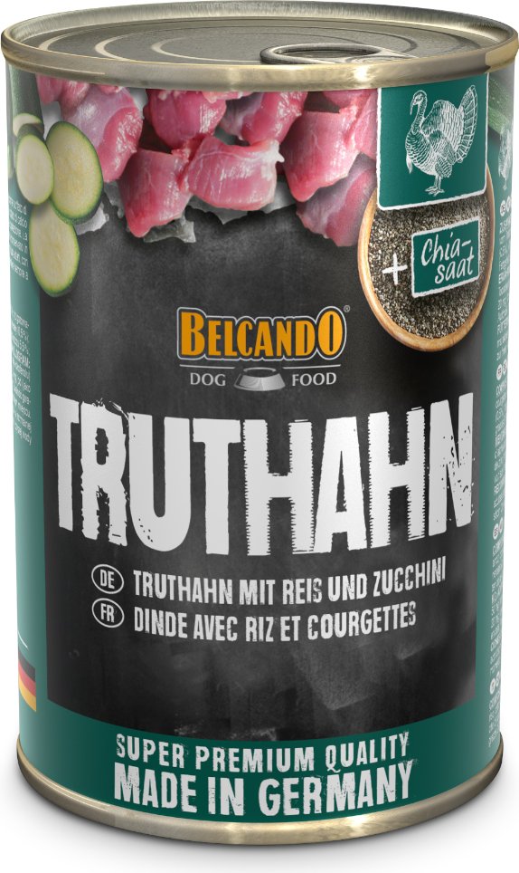 Sparpaket Belcando Super Premium 12 x 400 g - Truthahn mit Reis & Zucchini