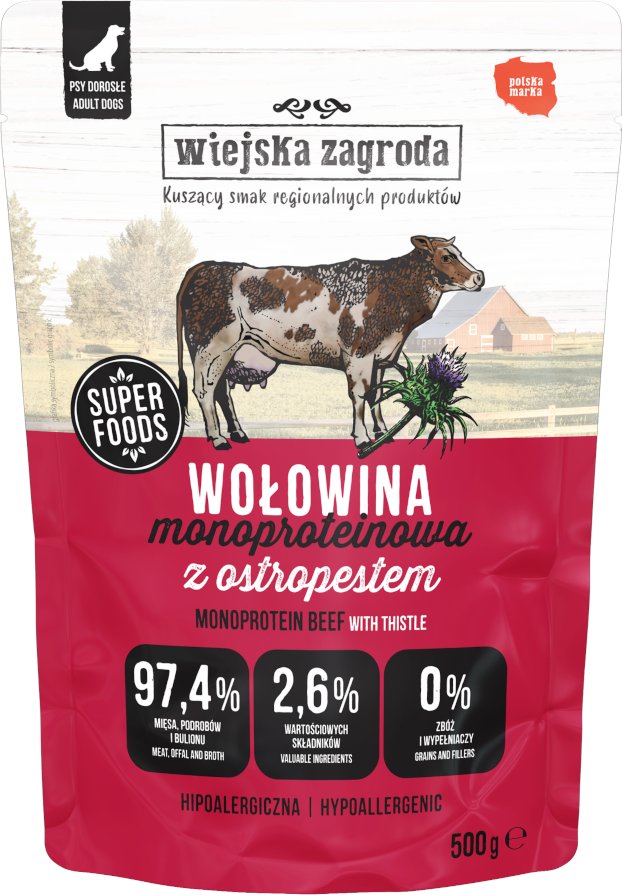 Wiejska Zagroda Monoprotein Adult 500 g - Rind