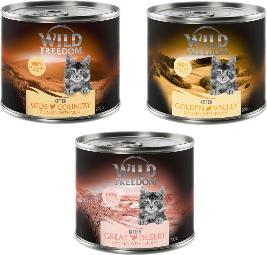 Thumbnail - Wild Freedom Kitten 6 x 200 g - Mixpaket (3 Sorten)