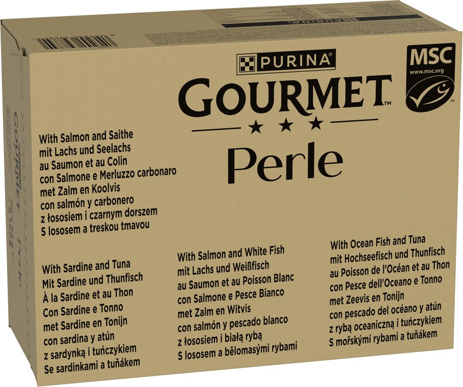 Jumbopack Gourmet Perle 96 x 85 g - Fisch-Mix in Sauce