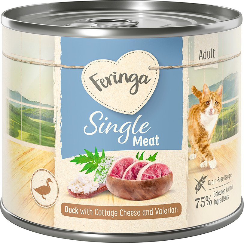 Feringa Single Meat Menü 6 x 200 g - Ente mit Hüttenkäse & Baldrian