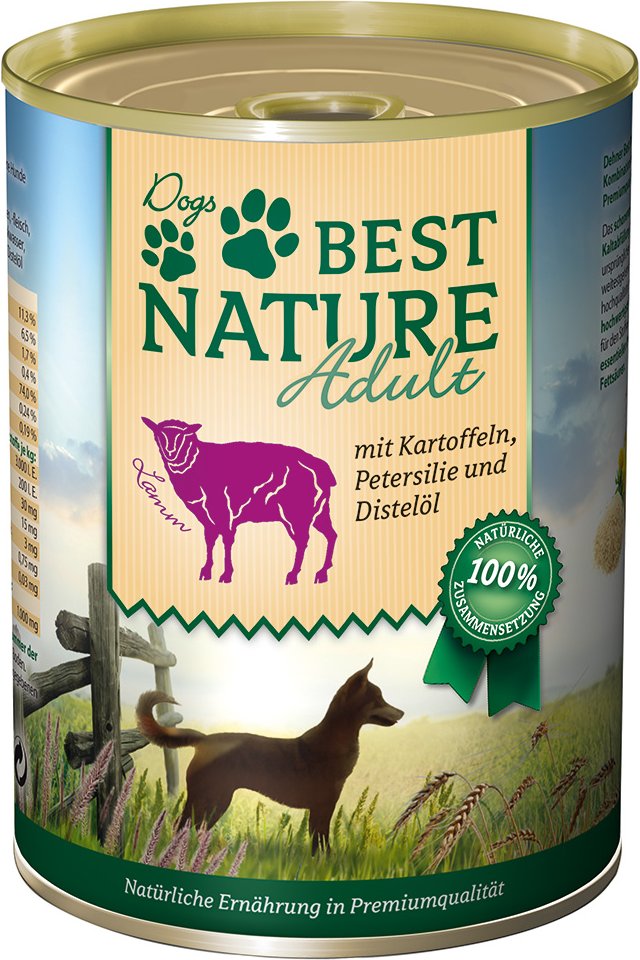 Sparpaket Best Nature Dog Adult 12 x 400 g - Lamm, Kartoffeln & Petersilie