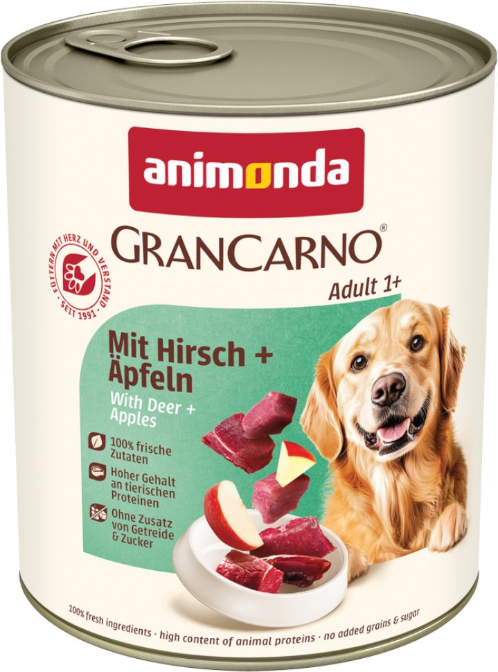animonda GranCarno Original Adult 6 x 800 g - Hirsch & Äpfel