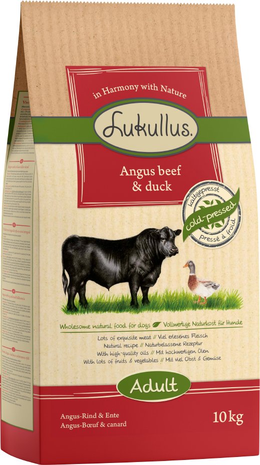 Sparpaket Lukullus 2 x 10/15 kg - Adult Angus-Rind & Ente (2 x 10 kg)