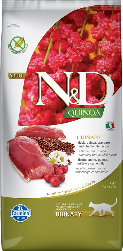 Farmina N&D Quinoa Urinary Ente, Quinoa, Cranberry & Kamille Adult - Sparpaket: 2 x 5 kg
