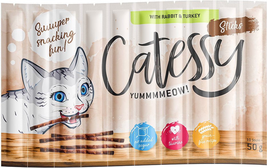 Sparpaket Catessy Sticks 150 x 5 g - mit Kaninchen & Pute