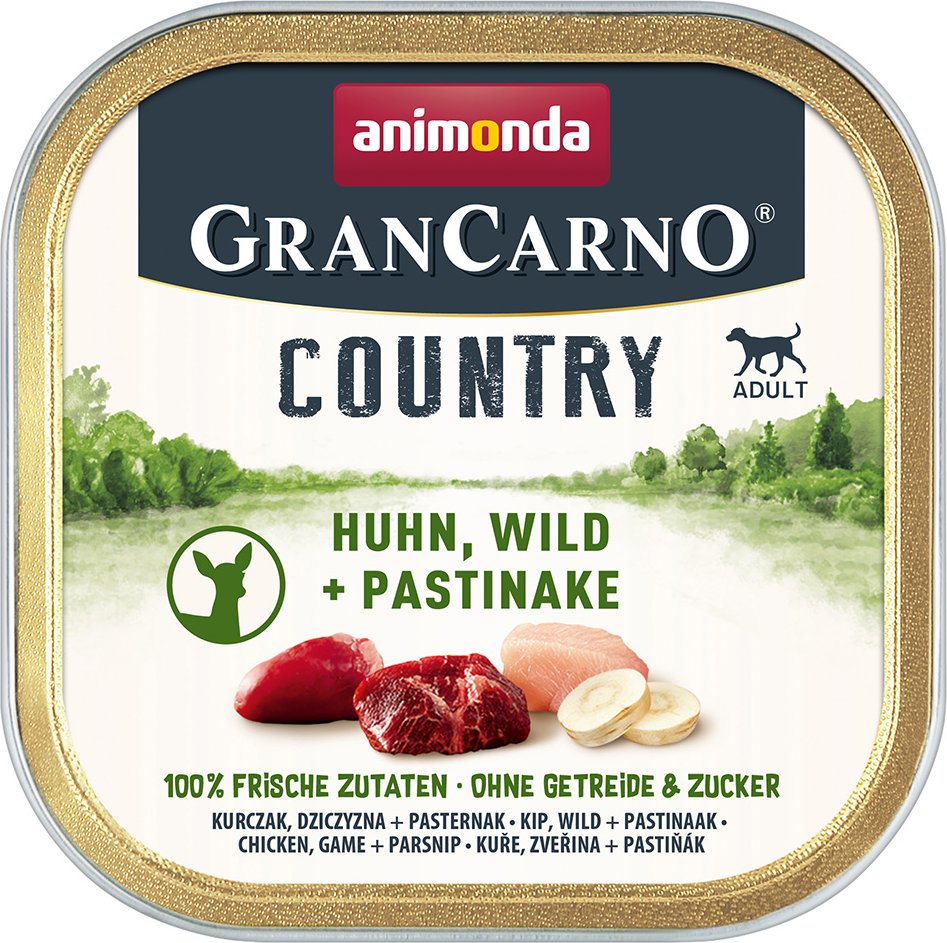 Sparpaket animonda GranCarno Adult Country 44 x 150 g - Huhn, Wild & Pastinake