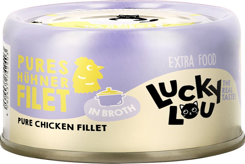Thumbnail - Lucky Lou Extra Food Filet in Brühe 12 x 70 g - Hühnerfilet