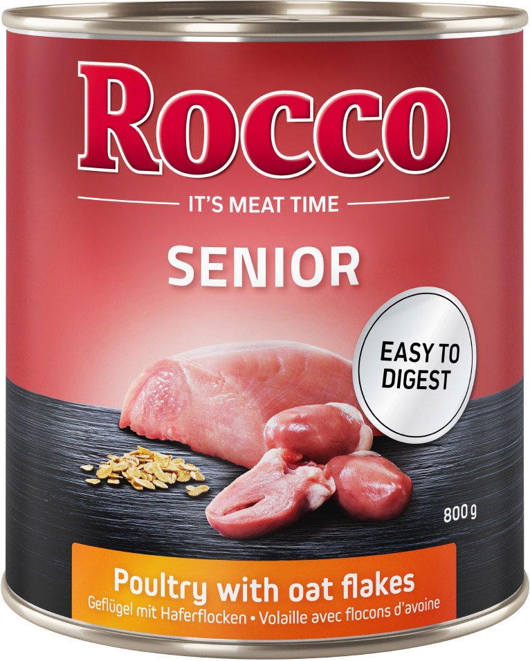 Rocco Senior 6 x 800 g - Geflügel mit Haferflocken