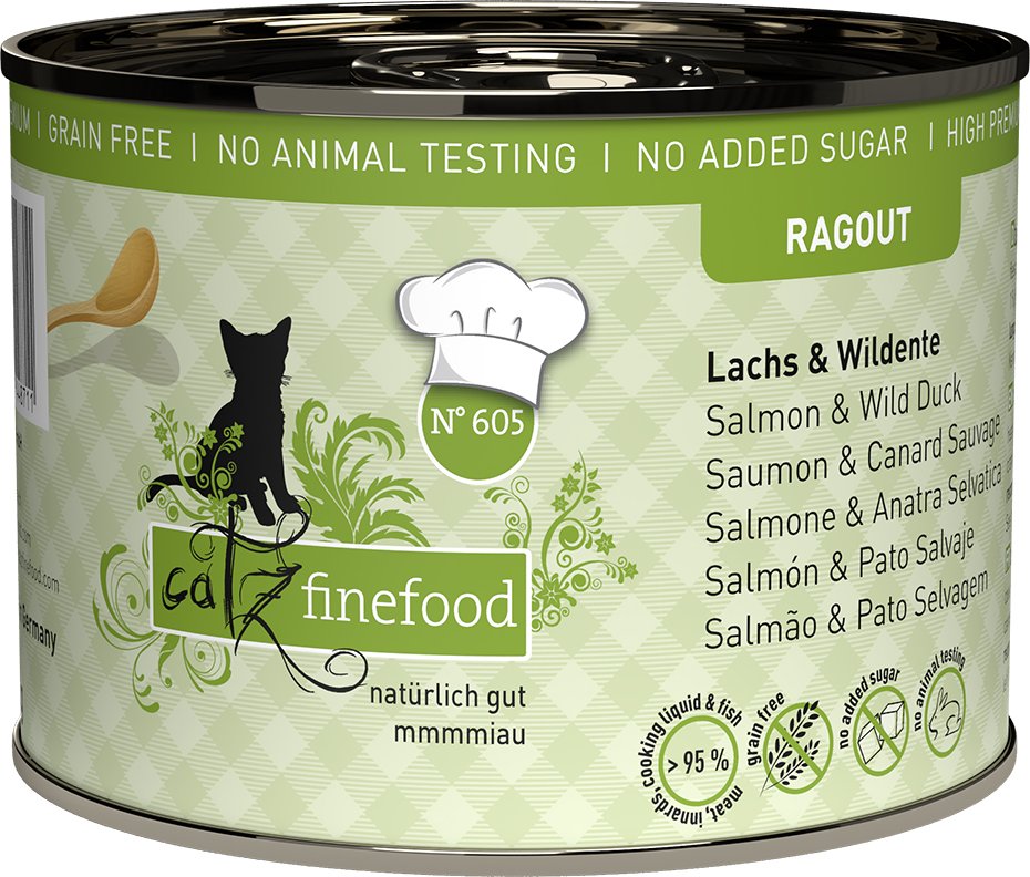 Sparpaket catz finefood Ragout 24 x 190 g - No.605 Lachs & Wildente