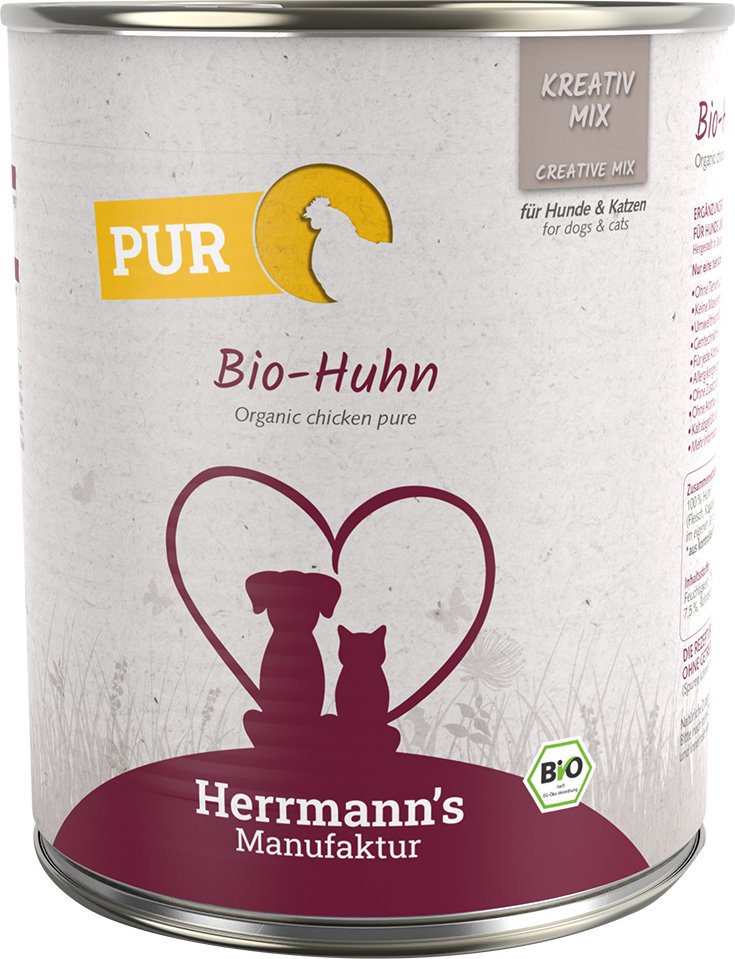 Herrmann's Reinfleisch / Bio-Reinfleisch 6 x 800 g - Bio-Huhn
