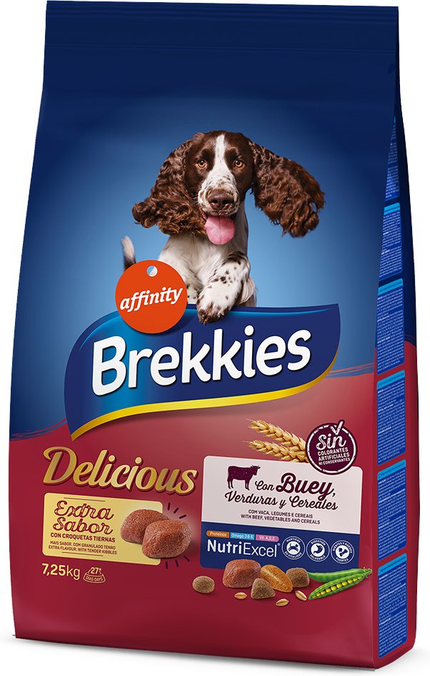 Brekkies Delicious Rind - Sparpaket: 2 x 7,25 kg