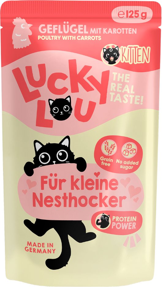 Lucky Lou Kitten 16 x 125 g - Geflügel
