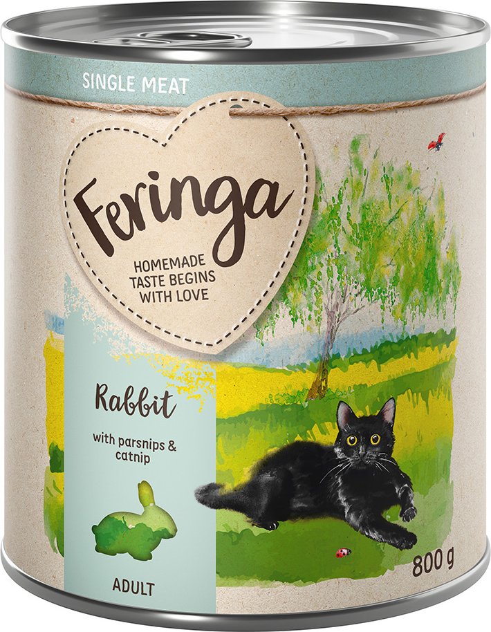Feringa Single Meat Menü 6 x 800 g - Kaninchen mit Pastinake & Katzenminze