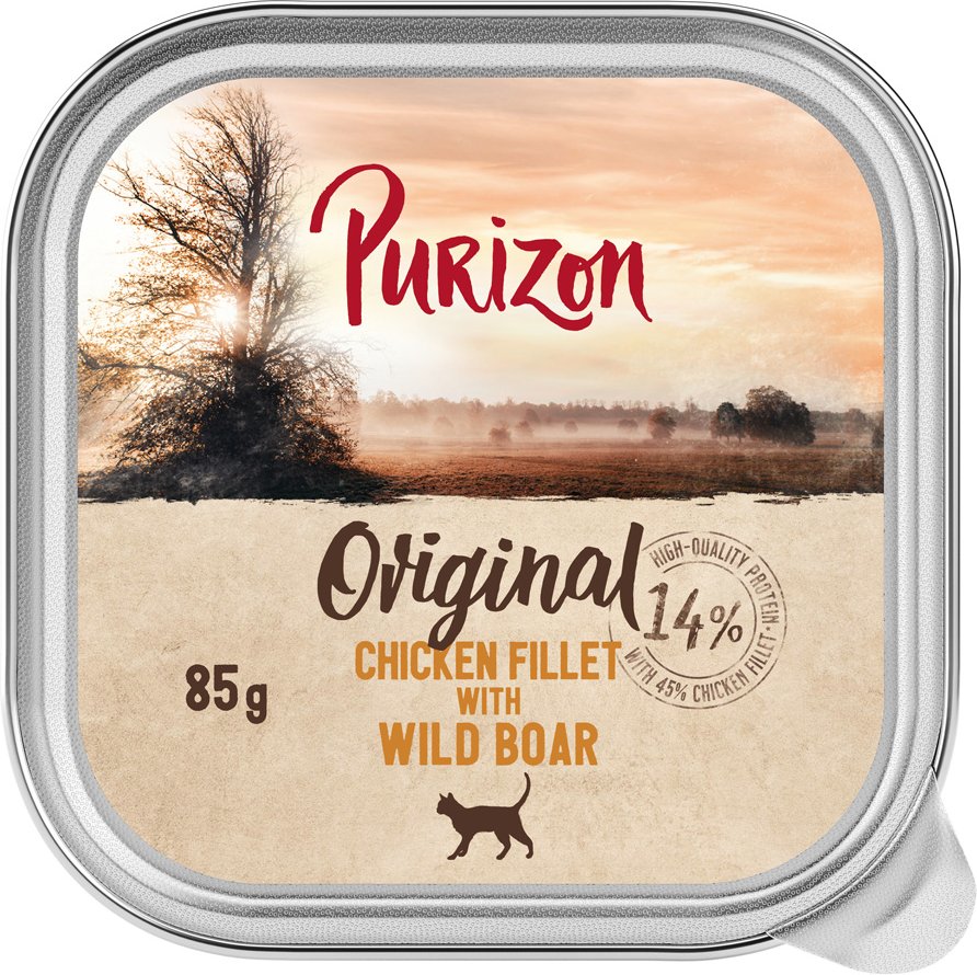 Purizon Original Schale 6 x 85 g - Hühnerfilet mit Wildschwein