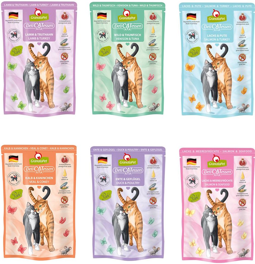 Thumbnail - GranataPet DeliCatessen Pouch 24 x 85 g - Mixpaket 1 (6 Sorten)
