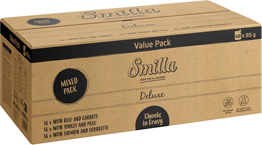 Thumbnail - Smilla Deluxe Frischebeutel Häppchen in Sauce mit Gemüse - 96 x 85 g