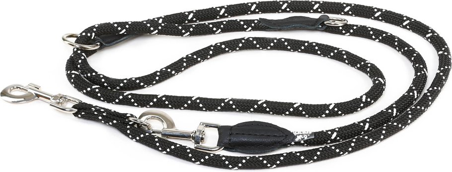 JULIUS-K9 IDC® Verstellbare Tau-Leine - 220 cm lang, Ø 12 mm, schwarz