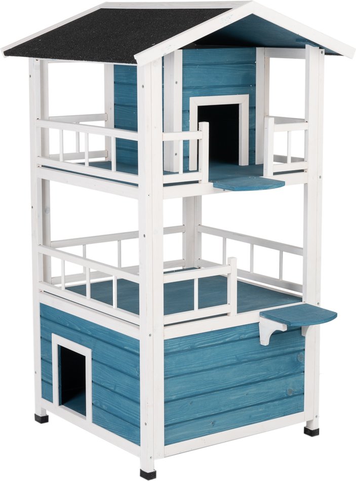 Katzenhaus Penthouse - L 72 x B 72 x H 124 cm