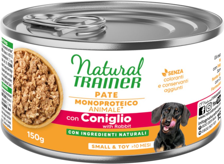 Natural Trainer Pate Monoproteico Small & Toy Adult - Sparpaket: 6 x 150 g Kaninchen