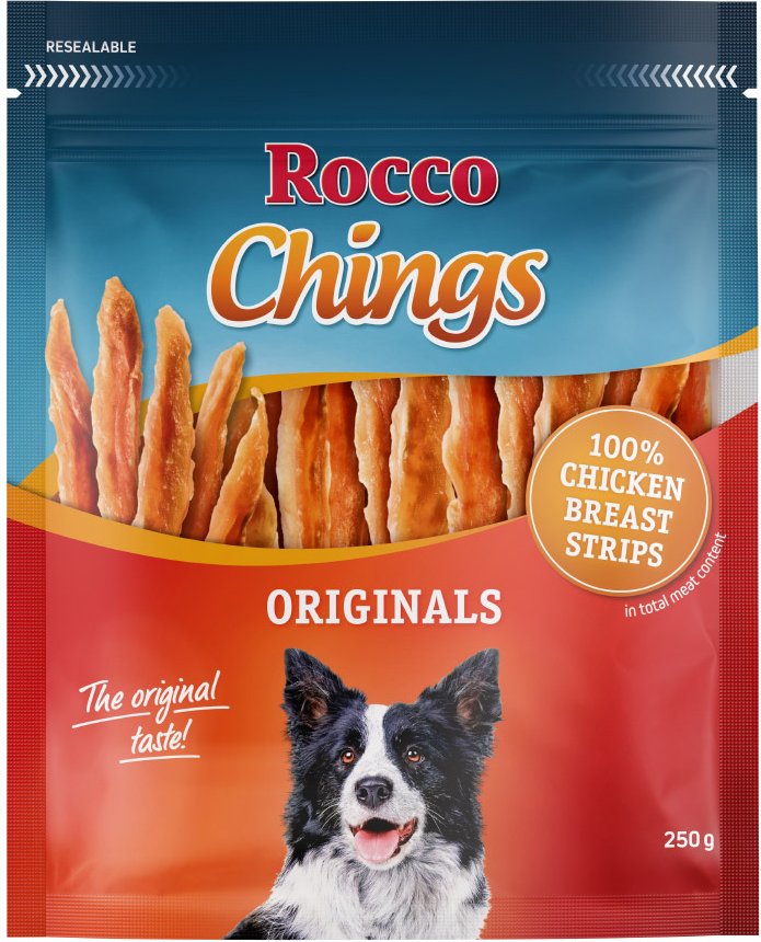 Rocco Chings Originals - Sparpaket - Hühnerbrust Streifen 12 x 250g