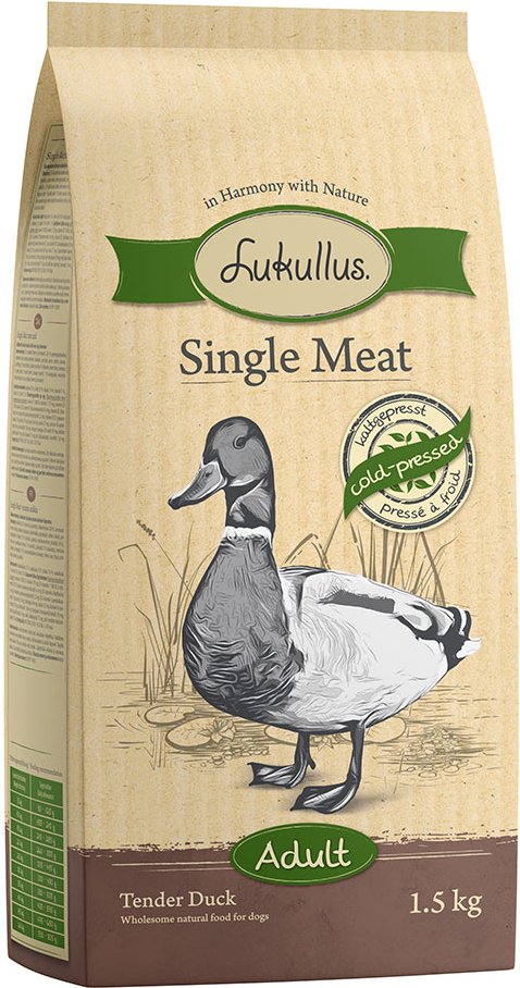 Lukullus Kaltgepresst Single Meat Zarte Ente - Sparpaket: 4 x 1,5 kg