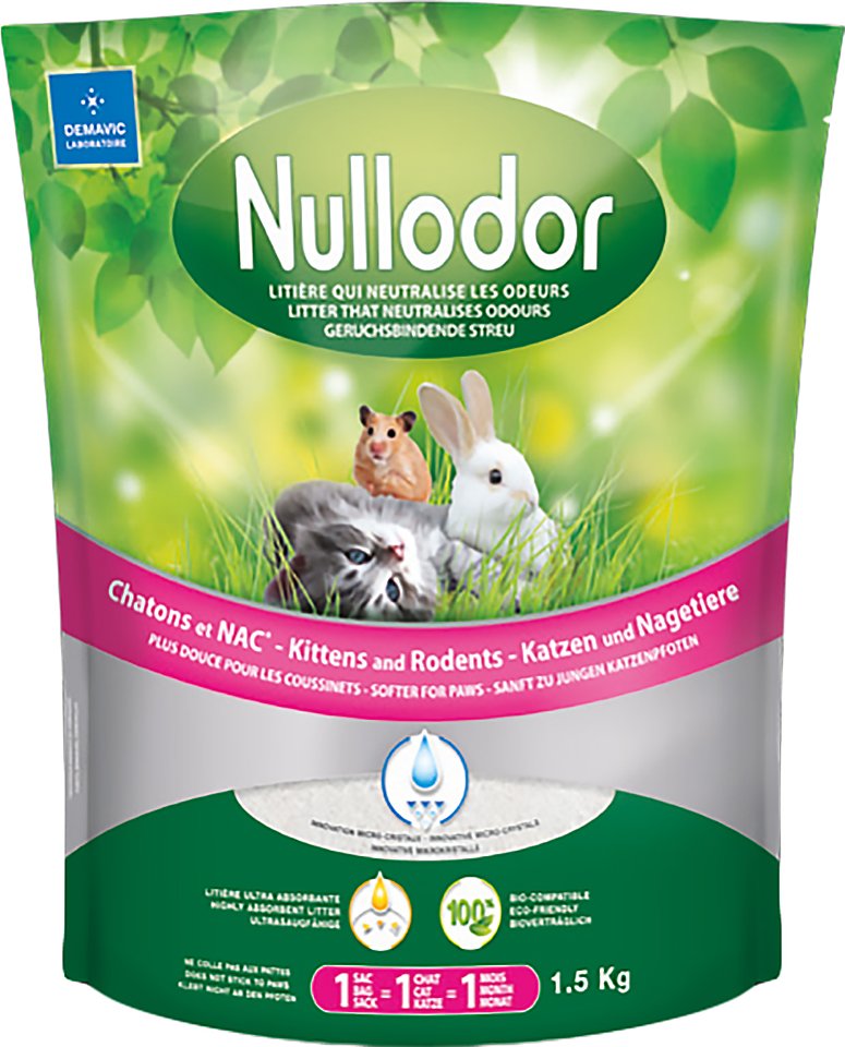 Nullodor Silikatstreu für Katzen und Kleintiere - Sparpaket: 2 x 1,5 kg