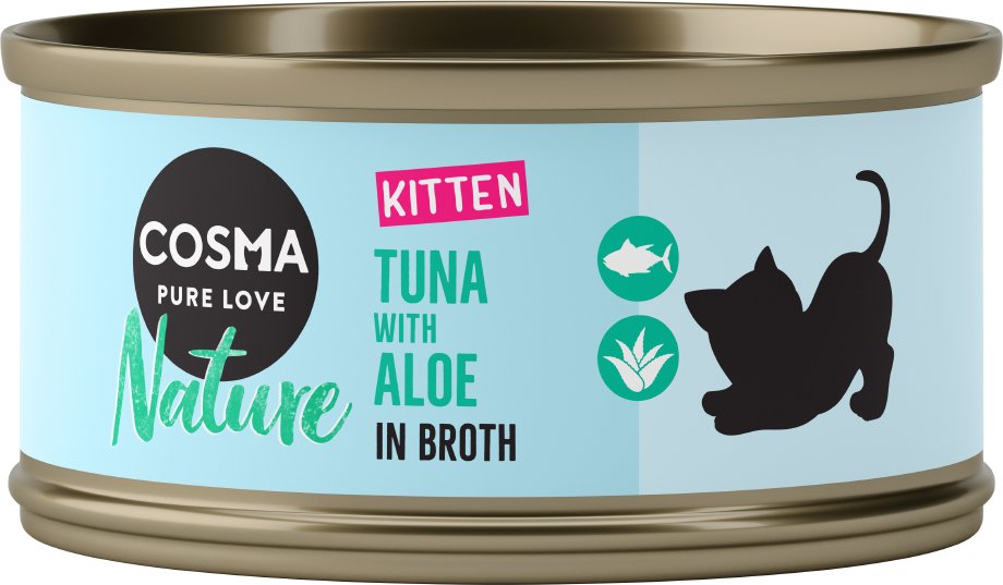 Sparpaket Cosma Nature Kitten 24 x 70 g - Thunfisch & Aloe vera